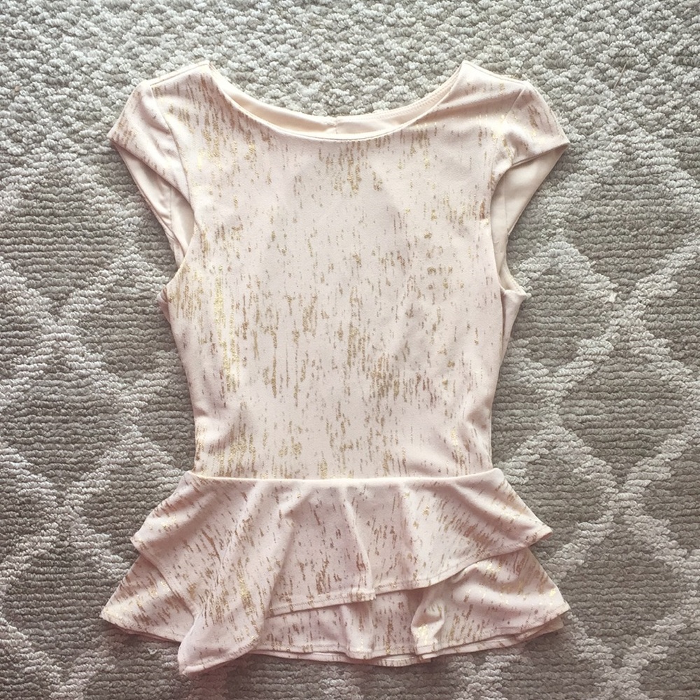 Arden B XSmall Peplum Top with Open Back